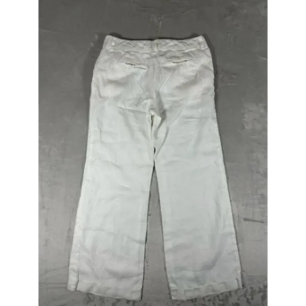 Michael Kors White Linen Pants‎ With Belt Size 6